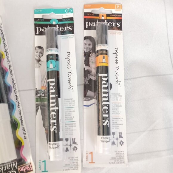 Elmer's Painters 5-Pack Opaque Paint Markers + 1 Marvy Bistro Chalk Marker New - Picture 8 of 11